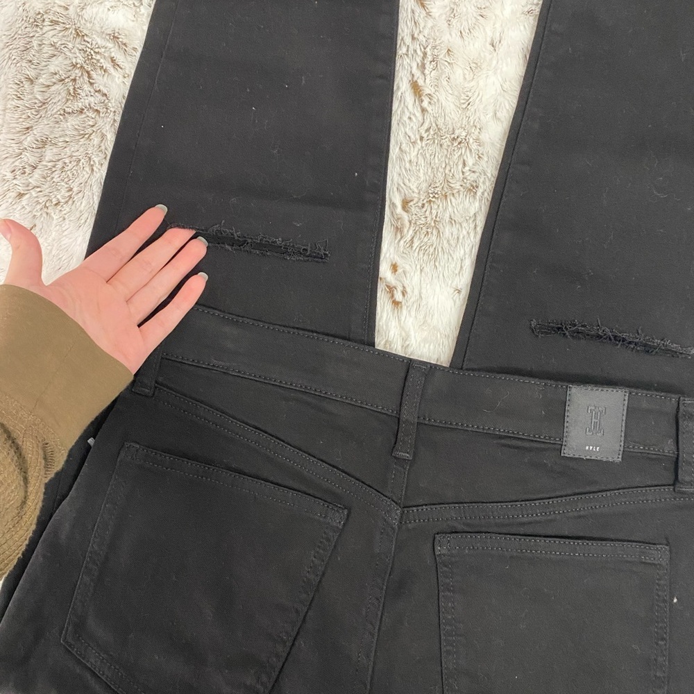 Cropped Black Skinny Jeans | HALE Women Skinny Jeans | Women Crop Jeans Size 27 - Picture 6 of 15